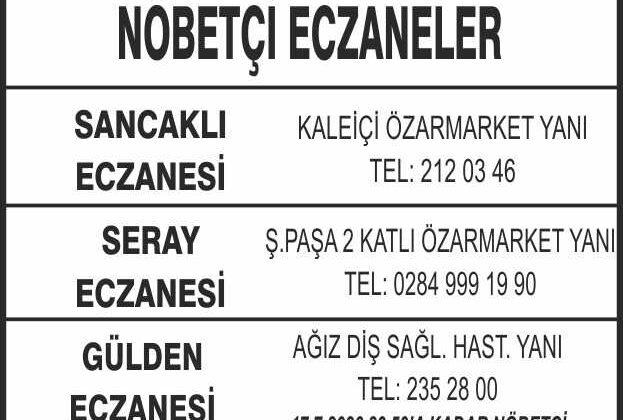 Nöbetçi Eczaneler