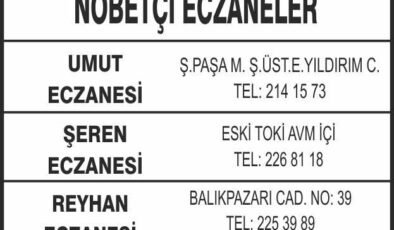 Nöbetçi Eczaneler