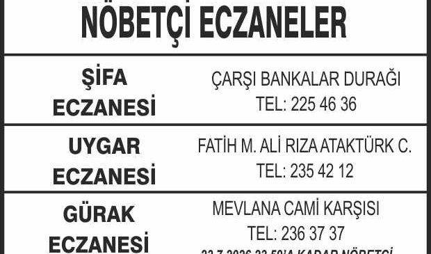 Nöbetçi Eczaneler