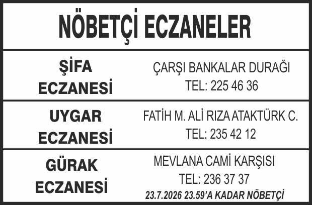 Nöbetçi Eczaneler