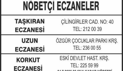 Nöbetçi Eczaneler