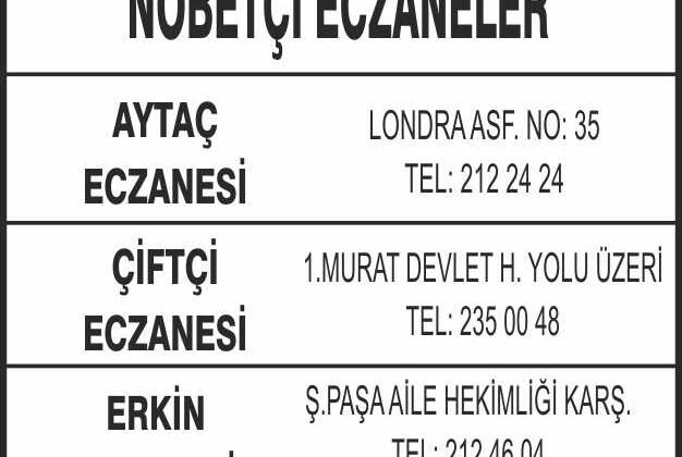Nöbetçi Eczaneler