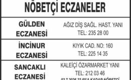 Nöbetçi Eczaneler