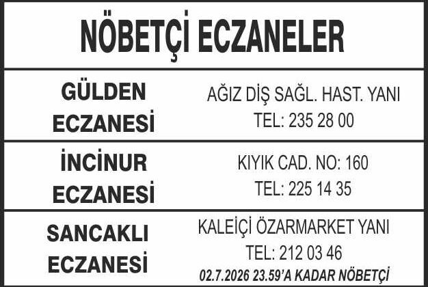 Nöbetçi Eczaneler