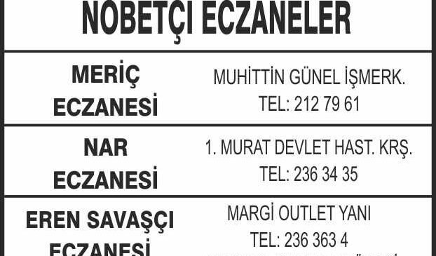 Nöbetçi Eczaneler