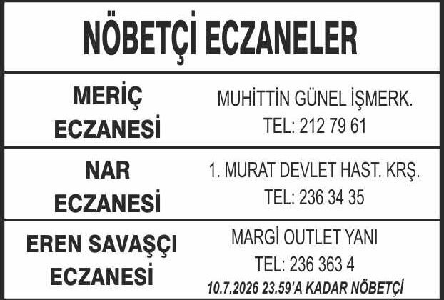 Nöbetçi Eczaneler