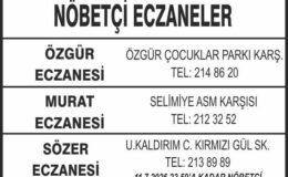 Nöbetçi Eczaneler