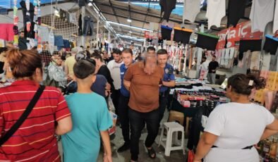 Pazarda ‘taciz’ iddiası; 1 gözaltı!