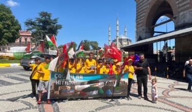 Çocuklardan Gazze’ye destek açıklaması