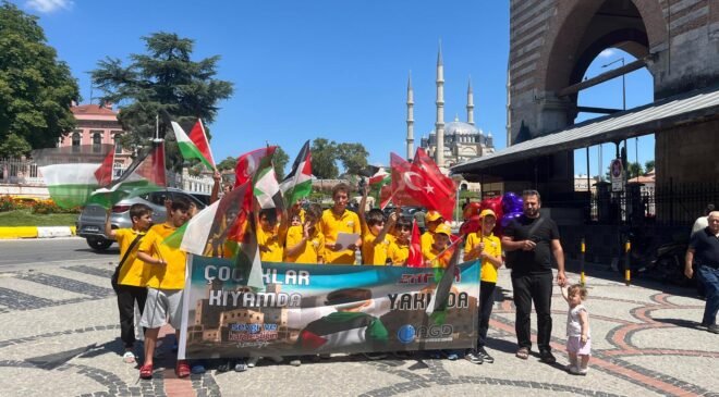 Çocuklardan Gazze’ye destek açıklaması
