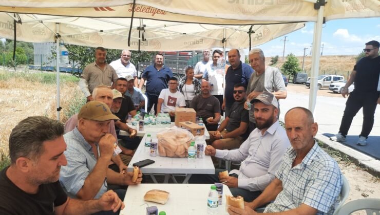 Belediyeden üreticiye kavurucu sıcakta destek eli!