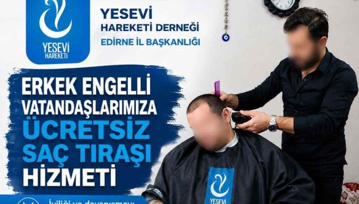 Erkek engelli vatandaşlara bedava tıraş