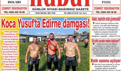 1 Eylül 2026 Salı Hudut Gazetesi