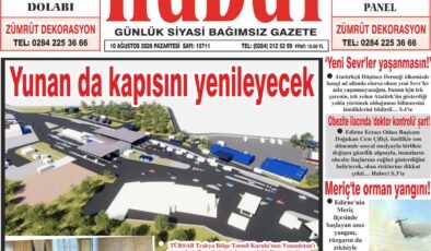 10 Ağustos 2026 Pazartesi Hudut Gazetesi