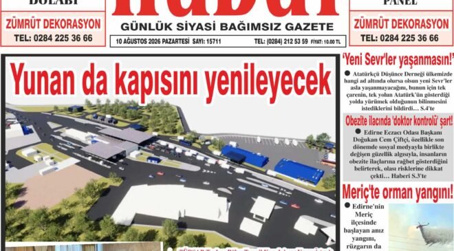 10 Ağustos 2026 Pazartesi Hudut Gazetesi