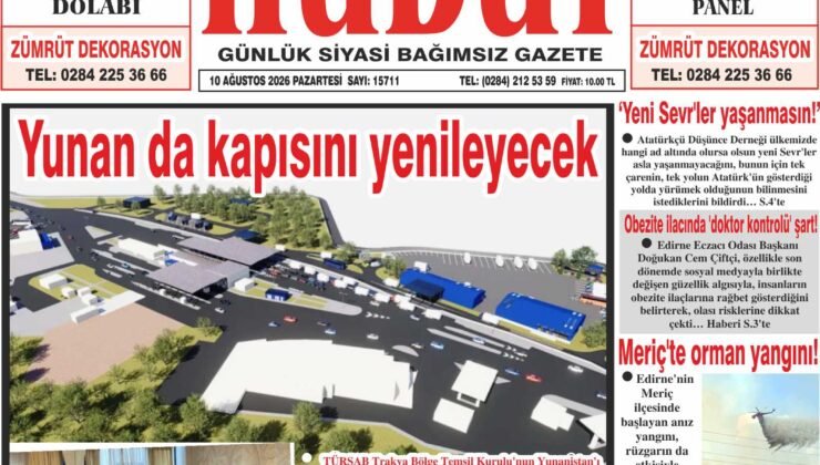 10 Ağustos 2026 Pazartesi Hudut Gazetesi