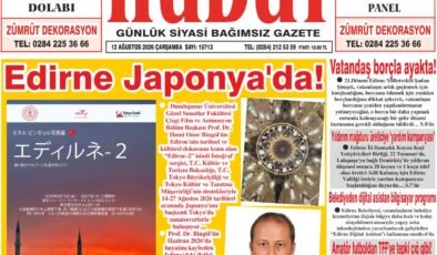 12 Ağustos 2026 Çarşamba Hudut Gazetesi