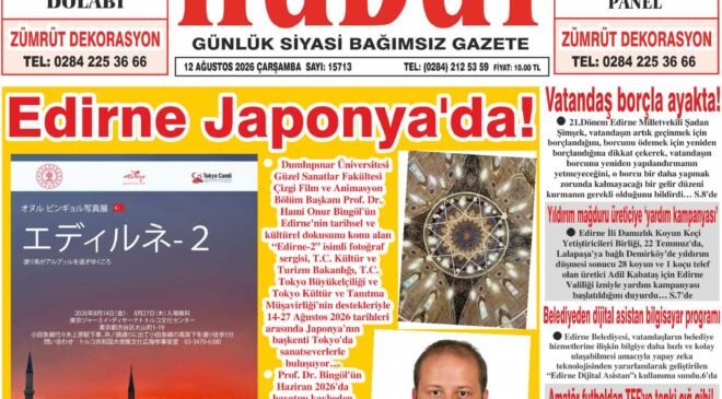 12 Ağustos 2026 Çarşamba Hudut Gazetesi