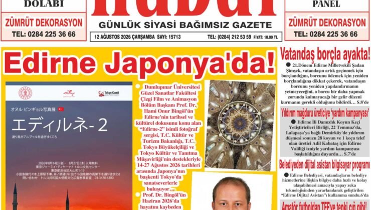 12 Ağustos 2026 Çarşamba Hudut Gazetesi