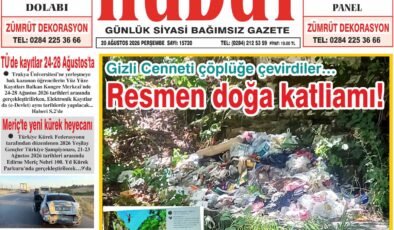 20 Ağustos 2026 Perşembe Hudut Gazetesi