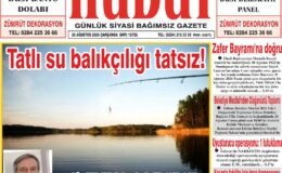 26 Ağustos 2026 Çarşamba Hudut Gazetesi