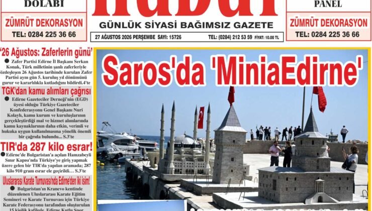 27 Ağustos 2026 Perşembe Hudut Gazetesi