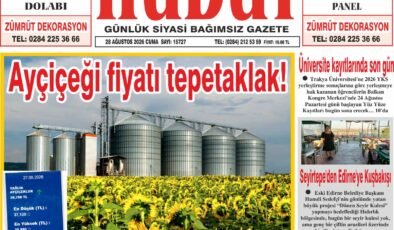 28 Ağustos 2026 Cuma Hudut Gazetesi