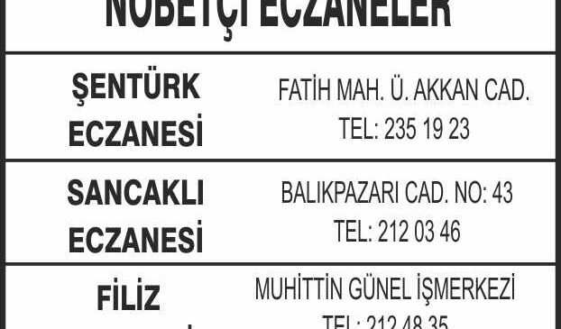 Nöbetçi Eczaneler
