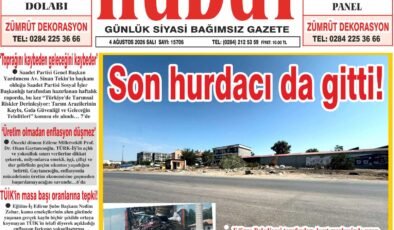 4 Ağustos 2026 Salı Hudut Gazetesi