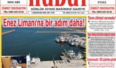 7 Ağustos 2026 Cuma Hudut Gazetesi