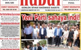 8 Ağustos 2026 Cumartesi Hudut Gazetesi