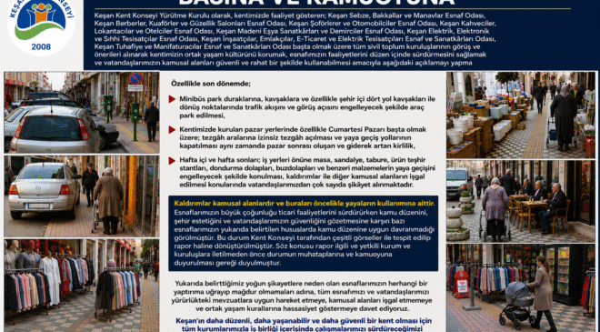 Keşan Kent Konseyi’nden çağrı