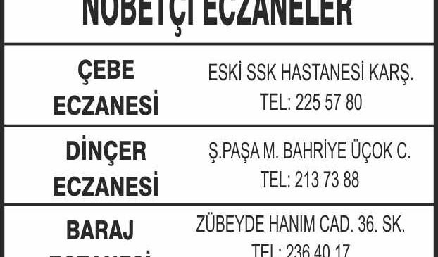 Nöbetçi Eczaneler