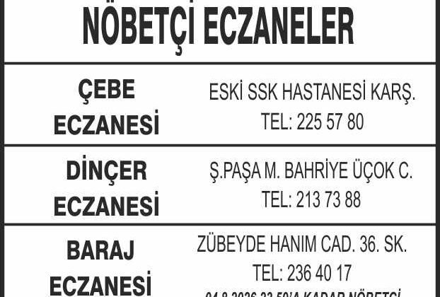 Nöbetçi Eczaneler