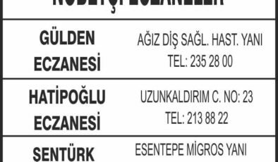 Nöbetçi Eczaneler
