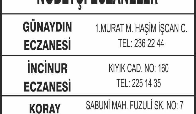 Nöbetçi Eczaneler