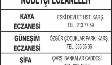Nöbetçi Eczaneler