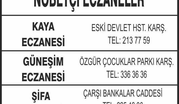 Nöbetçi Eczaneler