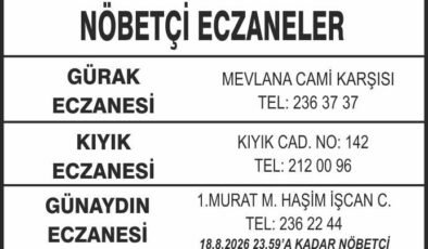 Nöbetçi Eczaneler