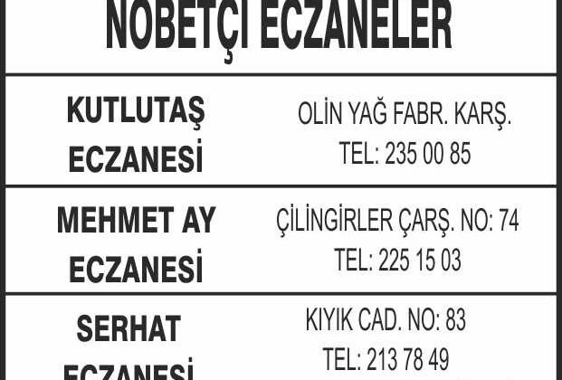 Nöbetçi Eczaneler