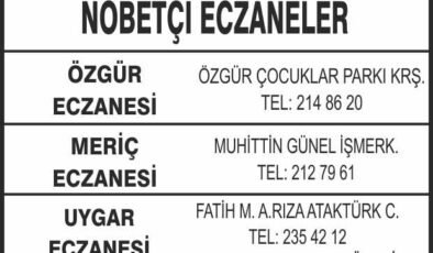 Nöbetçi Eczaneler