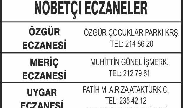 Nöbetçi Eczaneler