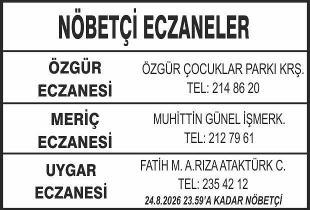 Nöbetçi Eczaneler
