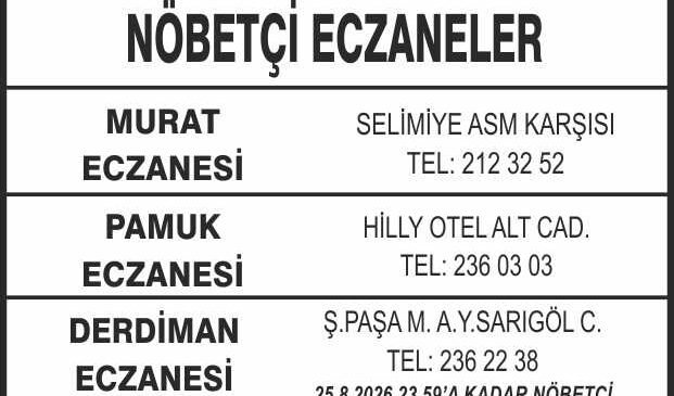 Nöbetçi Eczaneler