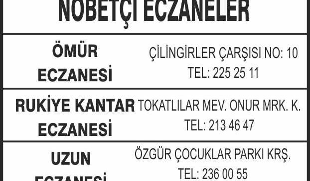 Nöbetçi Eczaneler