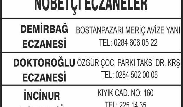 Nöbetçi Eczaneler