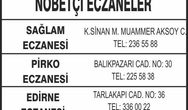 Nöbetçi Eczaneler