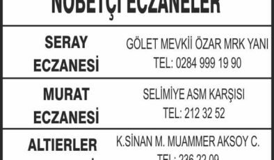 Nöbetçi Eczaneler