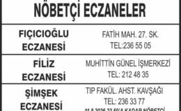 Nöbetçi Eczaneler