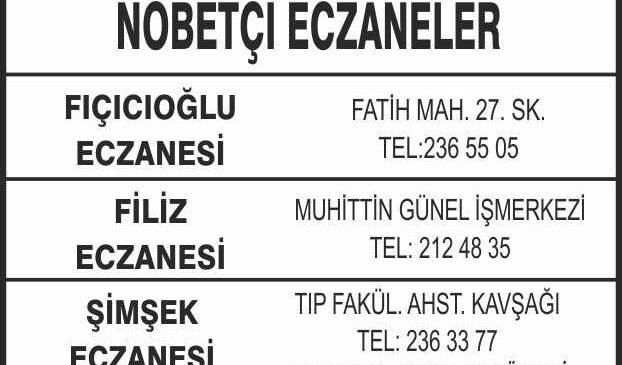Nöbetçi Eczaneler